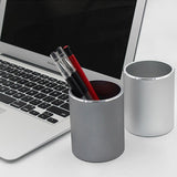 Aluminum Round Desk Pencil Holder Container Organizer Stationery Gift