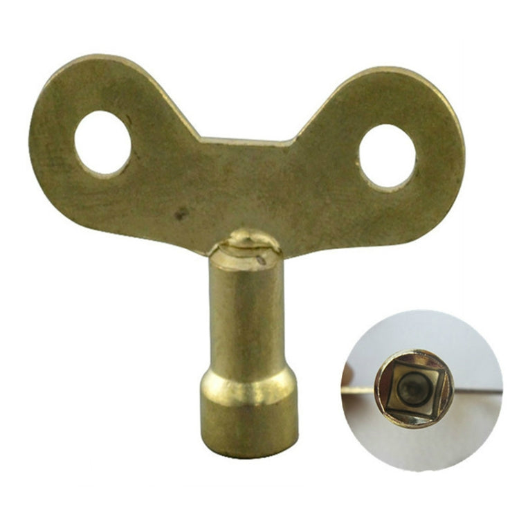 5 PCS Faucet Key Solid Brass Lock Radiator Plumbing Drainage Square Hole Socket Faucet Key, Inner Diameter 6.25 mm