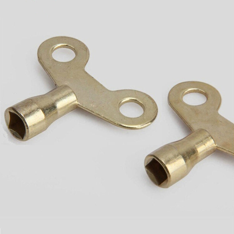 5 PCS Faucet Key Solid Brass Lock Radiator Plumbing Drainage Square Hole Socket Faucet Key, Inner Diameter 6.25 mm
