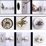 Ball Lock Indoor Bedroom Door Ball Lock Stainless Steel Bathroom Door Lock, Center Distance 60mm, Center Distance 70mm