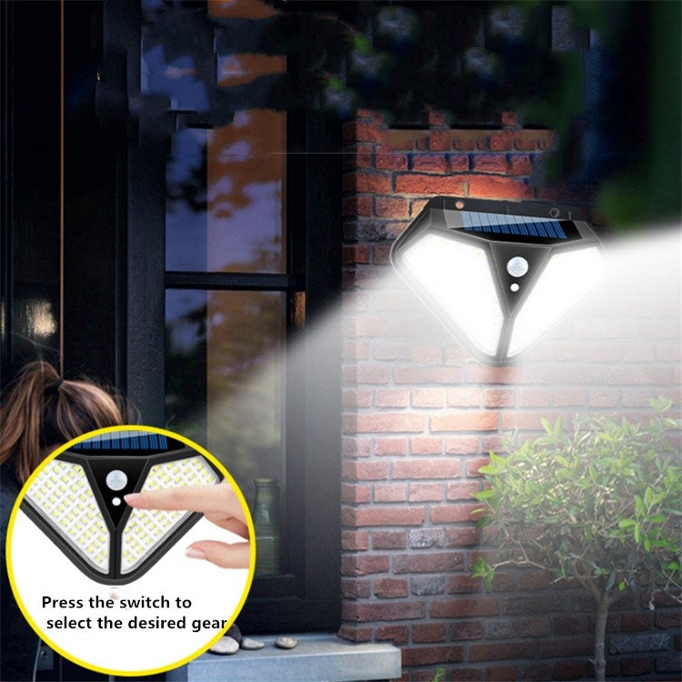 Solar Wall Lamp Body Induction Garden Lamp Villa Waterproof Outdoor Lighting Street Lamp, 102 LED