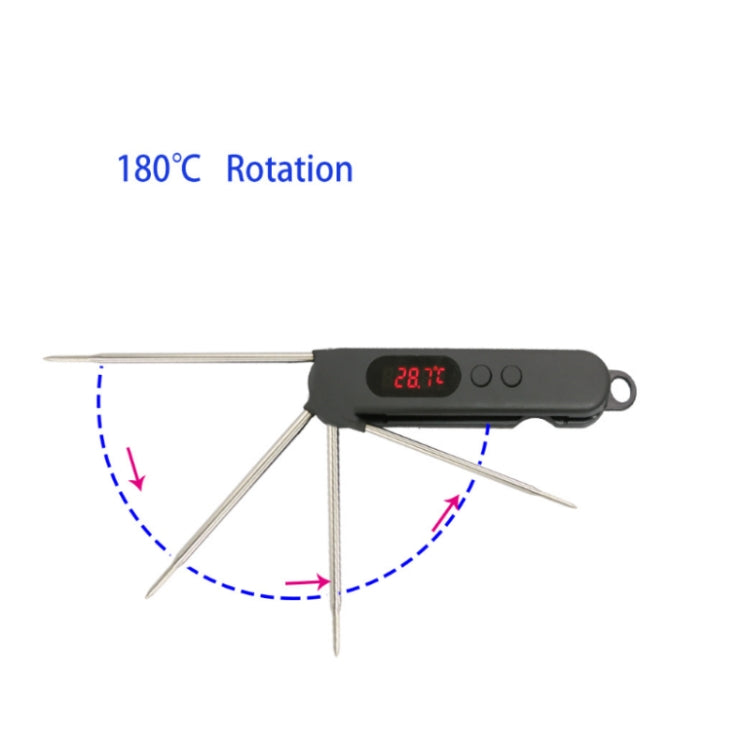 Folding Digital Meat Thermometer Probe Wireless Instant Read Kitchen Cooking Food Long Stainless Steel Probe BBQ Thermometer, BBQ Probe