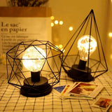 Minimalist Copper Lamp Bedroom Home Wrought Iron Table Lamp, Portable, USB