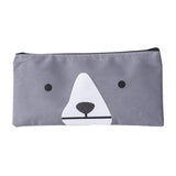 2 PCS Cartoon Dog Simple Big Capacity Pencil Bag Office School Student Supplie Stationery, Grey, Blue, Dark Blue, Light Yellow Dark Blue Dark Blue