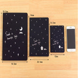Sketchbook Diary Drawing Painting Graffiti Soft Cover Black Paper Sketch Book Notebook Office School Supplies Gift, L 16K