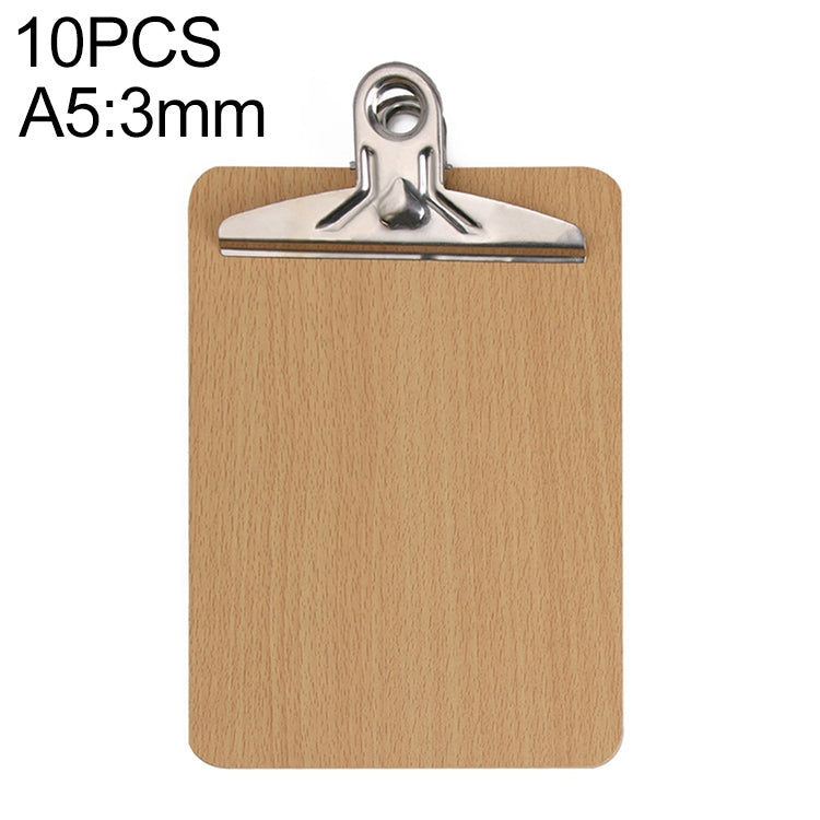 10 PCS Portable A4 / A5 Wooden Writing Clip Board File Hardboard with Batterfly Clip, A4 3mm thick, A5 3mm thick, A4 4mm thick, A5 4mm thick A5 3mm thick