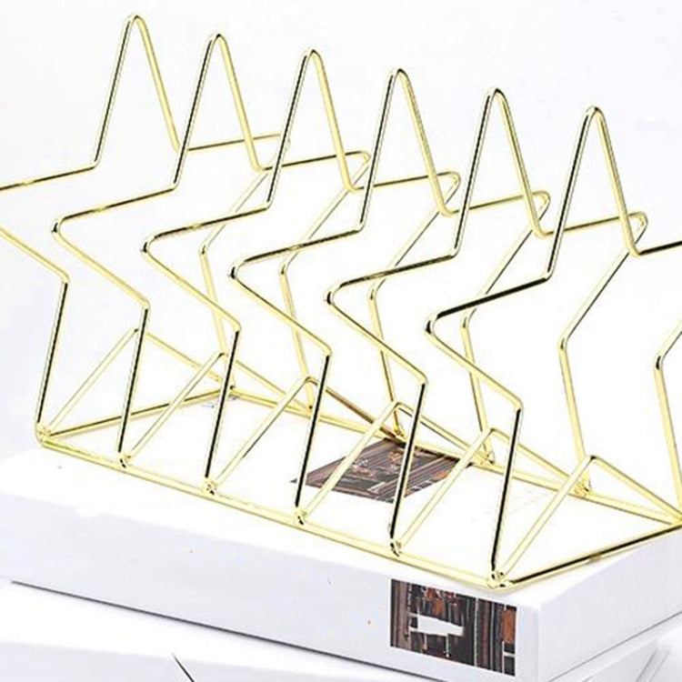 Gold S Shape Electroplated Bookend Desk Organizer Desktop Office Home Bookends Book Holder Book Stand Creative Bookshelf, S Shape Bookend