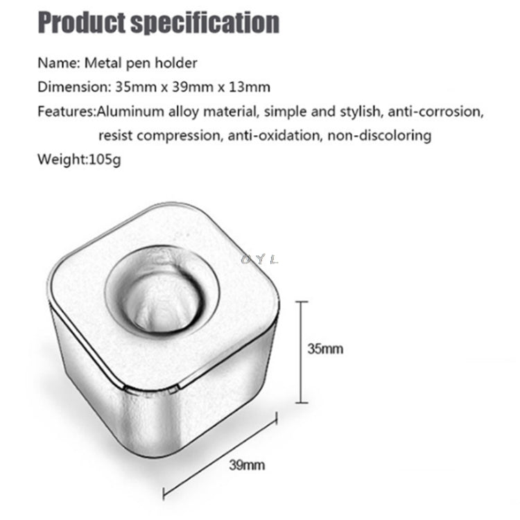 Creative Metal Pencil Holders Single Slot Pen Stand Office Containers Organizer