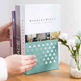 Metal Triangular Hollow Desktop Organizer Bookends Support Stand Holder Shelf Bookrack Home Office Supplies