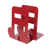 2 PCS Musical Note Metal Bookends Iron Support Holder Desk Stands For Books Red Sixteenth
