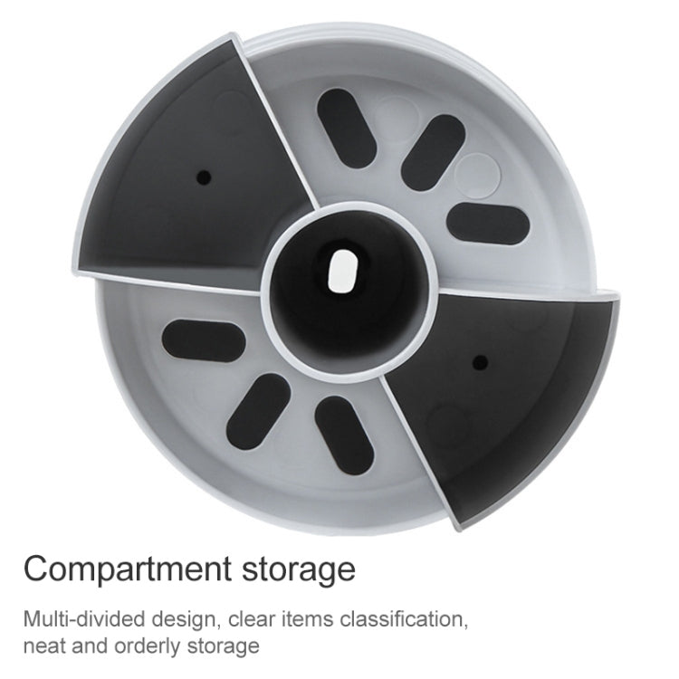 2 PCS Multi-function Rotating Plastic Gift Pen Holder Office Storage Box