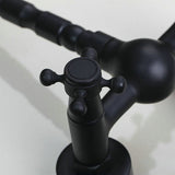 Wall-mounted Bathroom All Bronze Cold Hot Water Ancient Wall Faucet