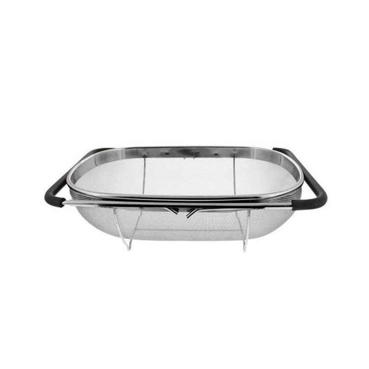 Stainless Steel Foldingf Filter Kitchen Tools Drainage Household Retractable Vegetable Fruit Basket, 24x34x11cm, 18x27x11cm