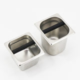 Stainless Steel Coffee Grounds Bucket Coffee Box, Large, Small