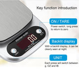Kitchen Stainless Steel LCD Electronic Scale, 10kg / 1g