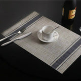 2 PCS Durable PVC Table Mats Coffee Cup Pad Braided Slip Placemats, Size: 30x45cm