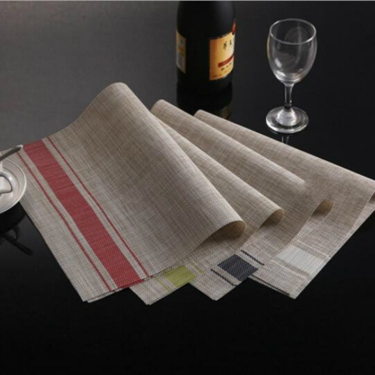 2 PCS Durable PVC Table Mats Coffee Cup Pad Braided Slip Placemats, Size: 30x45cm