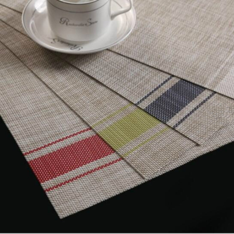 2 PCS Durable PVC Table Mats Coffee Cup Pad Braided Slip Placemats, Size: 30x45cm