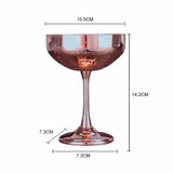 304 Stainless Steel Cup Ear Of Wheat Print Martini Goblet Wine Glass Drinkware