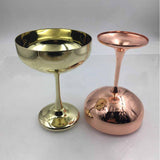 304 Stainless Steel Cup Ear Of Wheat Print Martini Goblet Wine Glass Drinkware