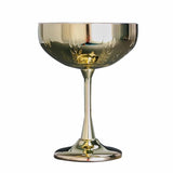 304 Stainless Steel Cup Ear Of Wheat Print Martini Goblet Wine Glass Drinkware Gold