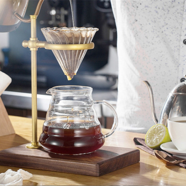 Wood Base Hand Coffee Filter Holder Adjustable Filter Holder, Rubber Wood, Spade Wood