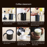 Pump Creamer Stainless Steel Double Mesh Manual Coffee Milk Foam Frothing Pitcher Froth Pump Foamer Cup, 400cc, 800cc