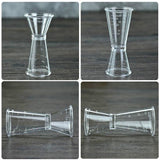 2 PCS PC Small Measuring Cup Device Double-headed Graduated Milk Tea Scale Cup Oz Measuring Tool, Large, Small