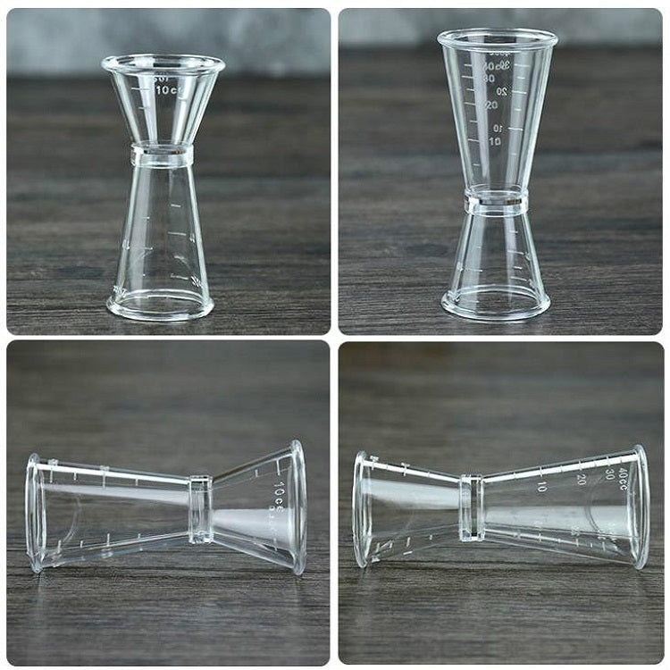 2 PCS PC Small Measuring Cup Device Double-headed Graduated Milk Tea Scale Cup Oz Measuring Tool, Large, Small