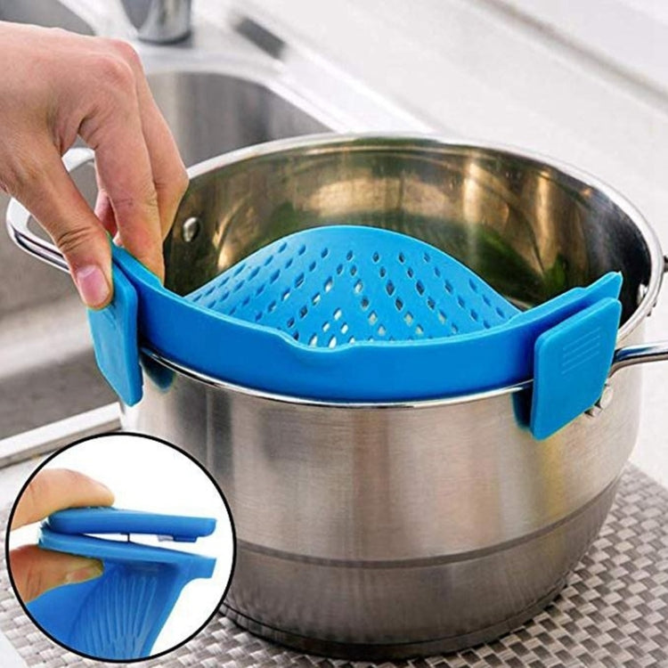 Silicone Pot Filter Kitchen Clip Pot Filter Drain Excess Liquid Drain Pasta Vegetable Cookware