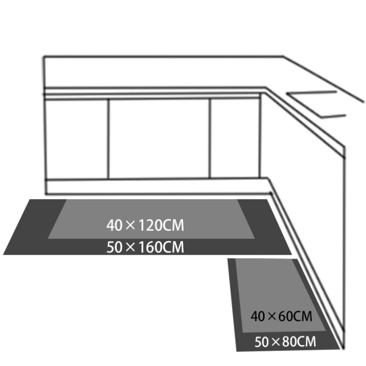 Modern Geometric Kitchen Anti-skid Mat Rugs Carpets, 40x60cm, 40x120cm, 50x80cm, 50x160cm, 40x60cm+40x120cm, 50x80cm+50x160cm