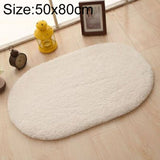 Faux Fur Rug Anti-slip Solid Bath Carpet Kids Room Door Mats Oval Bedroom Living Room Rugs, 40x60cm, 50x80cm, 60x90cm, 60x120cm, 80x120cm, 80x160cm
