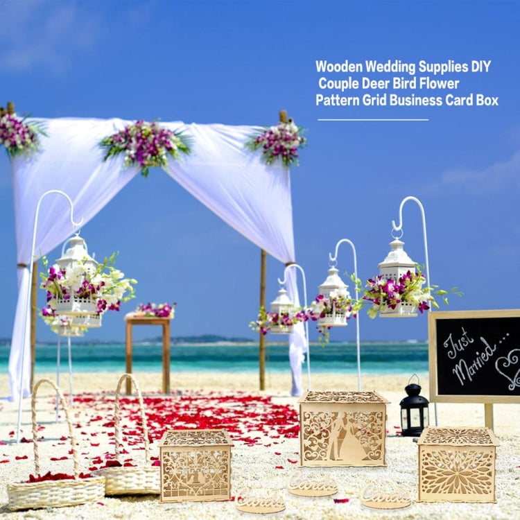 DIY Wooden Beautiful Wedding Card Box Gift Decoration Box, Small, Large