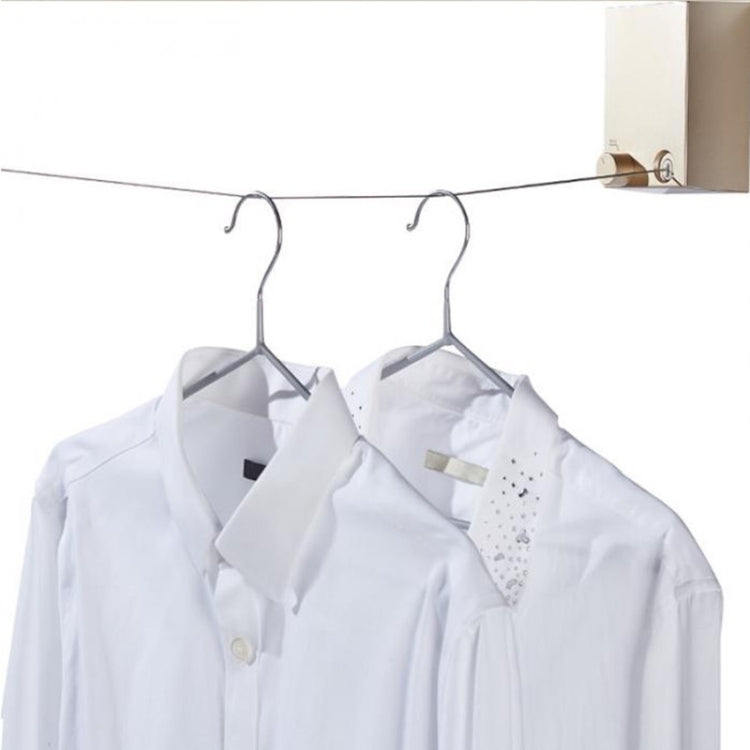 Retractable Indoor And Outdoor Clothes Wall Hanger Magic Drying Rack Balcony Bathroom Invisible Clothesline Wire Rope, Black
