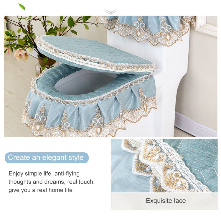 3 PCS / Set Universal Anti-Dust Cover Fabric Zipper Toilet Seat