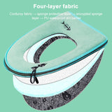 Washable Bathroom Toilet Seat Cover Warmer Soft Cushion Pad Closestool Lid Mat Household Products