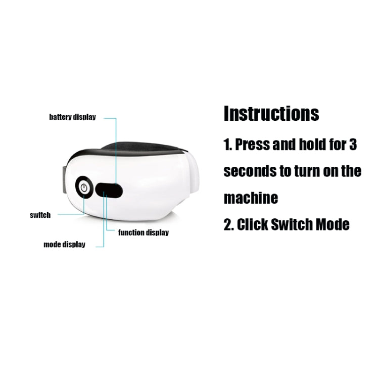 Eye Protector Air Pressure Eye Massager, Pink, White, Black, Flocking