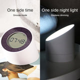 Simple Home Creative Multi-function Charging Stepless Dimming Alarm Clock Night Light, White, Pink, Gray