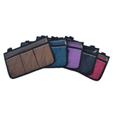 Walking Aid Wheelchair Armrest Side Storage Bag Car Storage Hanging Bag, Purple, Black, Brown, Red Wine, Dark Blue