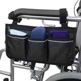 Walking Aid Wheelchair Armrest Side Storage Bag Car Storage Hanging Bag, Purple, Black, Brown, Red Wine, Dark Blue Black