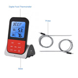 LCD Digital Food Thermometer with Dual Probe Sensors Timer