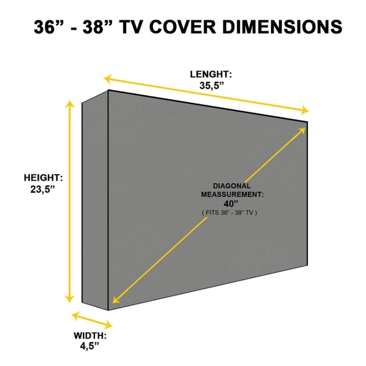 Outdoor TV Waterproof and Dustproof Universal Protector Cover, 20-24 inch, 30-32 inch, 36-38 inch, 40-42 inch, 46-48 inch, 50-52 inch, 52-55 inch