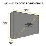 Outdoor TV Waterproof and Dustproof Universal Protector Cover, 20-24 inch, 30-32 inch, 36-38 inch, 40-42 inch, 46-48 inch, 50-52 inch, 52-55 inch