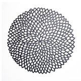 Table Bowl Mats Home Decor Placemat For Dining Table PVC Plastic Hollow Insulation Round Baroque Mediterranean Coaster Pads Black