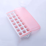 Summer 21 Grid Cool Home-made Ice Cube Ice Box Mould with Lid, 21 Grid(Pink), 21 Grid(Blue), 21 Grid(Green)