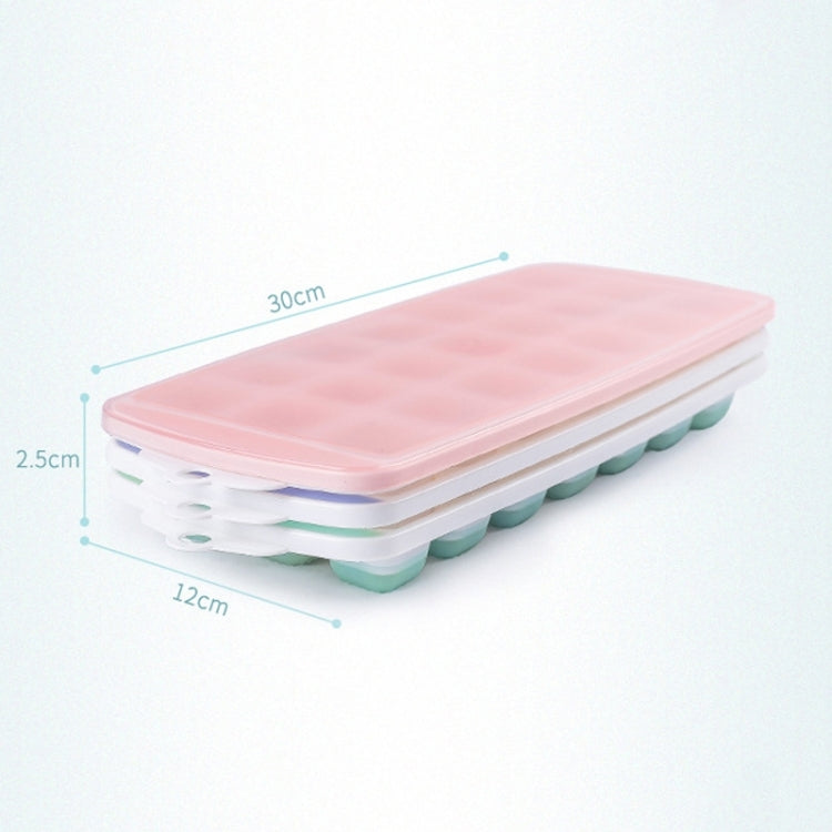 Summer 21 Grid Cool Home-made Ice Cube Ice Box Mould with Lid, 21 Grid(Pink), 21 Grid(Blue), 21 Grid(Green)