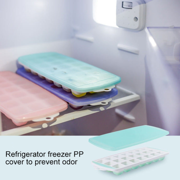 Summer 21 Grid Cool Home-made Ice Cube Ice Box Mould with Lid, 21 Grid(Pink), 21 Grid(Blue), 21 Grid(Green)