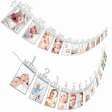 1St Baby 12 Months Birthday Pull Flag Photo Wall Slogan Banner Month Photo Clip Flower