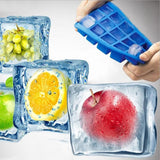 15 Grids DIY Big Ice Cube Mold Square Shape Silicone Ice Tray Fruit Ice Cream Maker