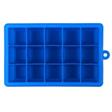15 Grids DIY Big Ice Cube Mold Square Shape Silicone Ice Tray Fruit Ice Cream Maker Dark Blue